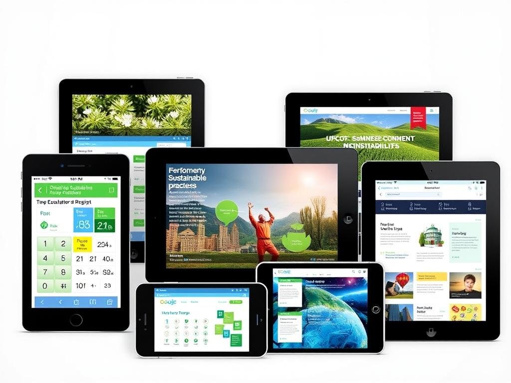 Digital resources for sustainability showing tools to achieve long-term benefits of sustainability