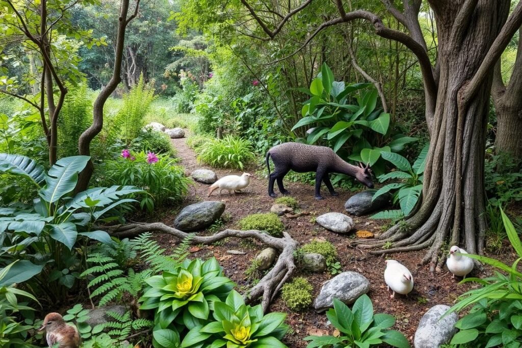 Thriving ecosystem showing biodiversity as one of the long-term benefits of sustainability